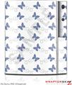 Sony PS3 Skin Pastel Butterflies Blue on White