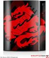 Sony PS3 Skin Oriental Dragon Red on Black
