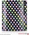 Sony PS3 Skin Pastel Hearts on Black