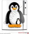 Sony PS3 Skin Penguins on White