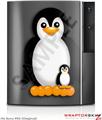 Sony PS3 Skin Penguins on Black