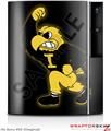 Sony PS3 Skin Iowa Hawkeyes Herky on Black