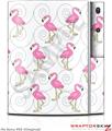 Sony PS3 Skin Flamingos on White