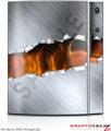 Sony PS3 Skin Ripped Metal Fire