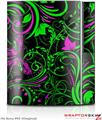 Sony PS3 Skin Twisted Garden Green and Hot Pink