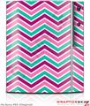 Sony PS3 Skin Zig Zag Teal Pink Purple