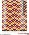 Sony PS3 Skin Zig Zag Yellow Burgundy Orange