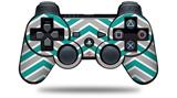 Zig Zag Teal and Gray - Decal Style Skin fits Sony PS3 Controller (CONTROLLER NOT INCLUDED)