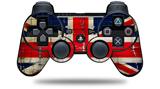 Painted Faded and Cracked Union Jack British Flag - Decal Style Skin fits Sony PS3 Controller (CONTROLLER NOT INCLUDED)