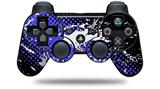 Halftone Splatter White Blue - Decal Style Skin fits Sony PS3 Controller (CONTROLLER NOT INCLUDED)