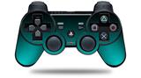 Smooth Fades Neon Teal Black - Decal Style Skin fits Sony PS3 Controller (CONTROLLER NOT INCLUDED)