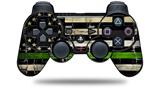 Painted Faded and Cracked Green Line USA American Flag - Decal Style Skin fits Sony PS3 Controller (CONTROLLER NOT INCLUDED)