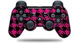 Houndstooth Hot Pink on Black - Decal Style Skin fits Sony PS3 Controller (CONTROLLER NOT INCLUDED)