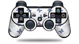 Pastel Butterflies Blue on White - Decal Style Skin fits Sony PS3 Controller (CONTROLLER NOT INCLUDED)