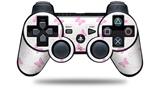 Pastel Butterflies Pink on White - Decal Style Skin fits Sony PS3 Controller (CONTROLLER NOT INCLUDED)