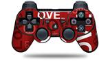 Love and Peace Red - Decal Style Skin fits Sony PS3 Controller (CONTROLLER NOT INCLUDED)