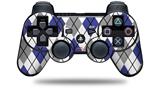 Argyle Blue and Gray - Decal Style Skin fits Sony PS3 Controller (CONTROLLER NOT INCLUDED)
