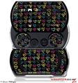 Kearas Hearts Black - Decal Style Skins (fits Sony PSPgo)