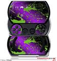 Halftone Splatter Green Purple - Decal Style Skins (fits Sony PSPgo)