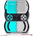 Ripped Colors Neon Teal Gray - Decal Style Skins (fits Sony PSPgo)