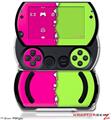 Ripped Colors Hot Pink Neon Green - Decal Style Skins (fits Sony PSPgo)