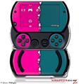 Ripped Colors Hot Pink Seafoam Green - Decal Style Skins (fits Sony PSPgo)