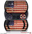 Painted Faded and Cracked USA American Flag - Decal Style Skins (fits Sony PSPgo)
