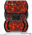 Scattered Skulls Red - Decal Style Skins (fits Sony PSPgo)