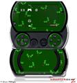 Christmas Holly Leaves on Green - Decal Style Skins (fits Sony PSPgo)