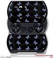Pastel Butterflies Blue on Black - Decal Style Skins (fits Sony PSPgo)