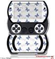 Pastel Butterflies Blue on White - Decal Style Skins (fits Sony PSPgo)
