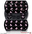 Pastel Butterflies Pink on Black - Decal Style Skins (fits Sony PSPgo)