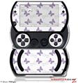 Pastel Butterflies Purple on White - Decal Style Skins (fits Sony PSPgo)