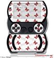 Pastel Butterflies Red on White - Decal Style Skins (fits Sony PSPgo)