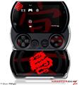Oriental Dragon Red on Black - Decal Style Skins (fits Sony PSPgo)