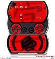 Oriental Dragon Black on Red - Decal Style Skins (fits Sony PSPgo)