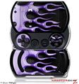 Metal Fire Flames Purple - Decal Style Skins (fits Sony PSPgo)