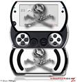 Chrome Skull on White - Decal Style Skins (fits Sony PSPgo)