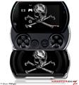 Chrome Skull on Black - Decal Style Skins (fits Sony PSPgo)