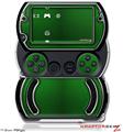 Carbon Fiber Green and Chrome - Decal Style Skins (fits Sony PSPgo)