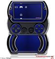 Carbon Fiber Blue and Chrome - Decal Style Skins (fits Sony PSPgo)