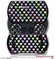 Pastel Hearts on Black - Decal Style Skins (fits Sony PSPgo)