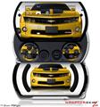 2010 Chevy Camaro Yellow - Black Stripes - Decal Style Skins (fits Sony PSPgo)