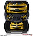 2010 Chevy Camaro Yellow - Black Stripes on Black - Decal Style Skins (fits Sony PSPgo)