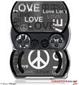 Love and Peace Gray - Decal Style Skins (fits Sony PSPgo)