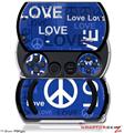 Love and Peace Blue - Decal Style Skins (fits Sony PSPgo)