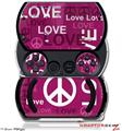 Love and Peace Hot Pink - Decal Style Skins (fits Sony PSPgo)