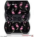 Flamingos on Black - Decal Style Skins (fits Sony PSPgo)