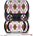 Argyle Pink and Brown - Decal Style Skins (fits Sony PSPgo)