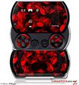 Skulls Confetti Red - Decal Style Skins (fits Sony PSPgo)